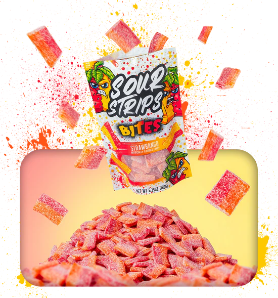 Sour Strips Bites - Strawbango - 6.35oz