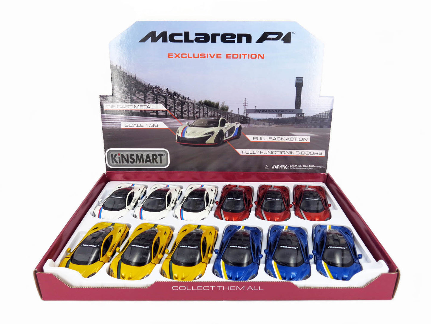 Kinsmart McLaren P1 w/ printing - 12 count