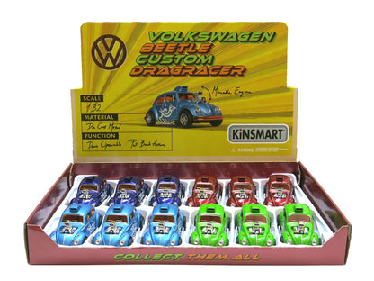 Kinsmart Volkswagen Beetle Custom Dragracer - 12 count